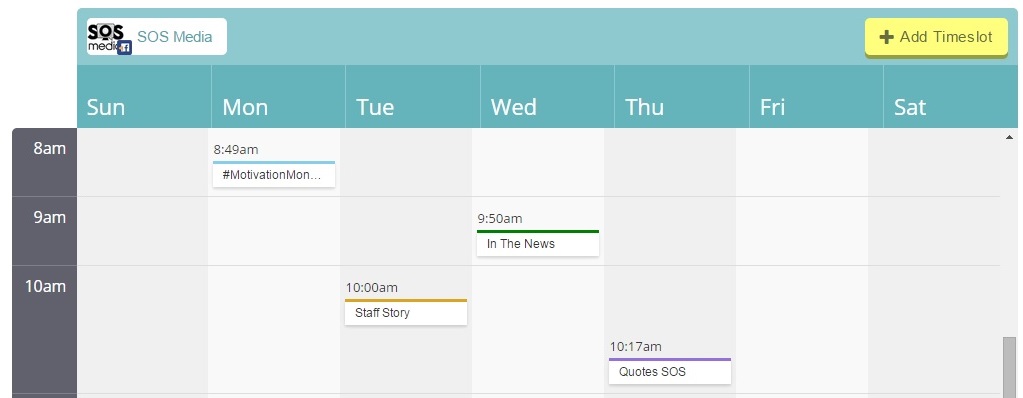 SOS Media schedule